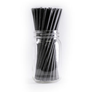 Unwrapped solid black durable jumbo paper straws, unwrapped solid black jumbo paper straws, eco-friendly unwrapped solid black jumbo paper straws